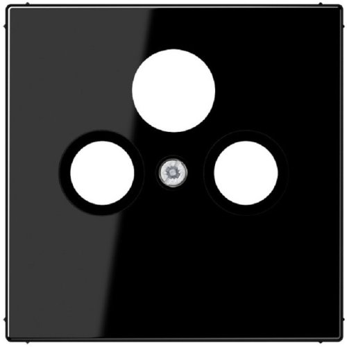 Лицевая панель Jung LS990 для 3-м. розетки TV+R+SAT черный фото Лицевая панель Jung LS990 для 3-м. розетки TV+R+SAT черный картинка